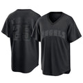 Los Angeles Angels #25 Travis d'Arnaud Player Black HeidiMiller Pitch Fashion T-shirt Stitched Jerseys