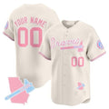 Custom Atlanta Braves Bubblegum Pink Vapor Premier Limited Jersey ¨C Cream HeidiMiller