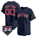 Custom Boston Red Sox 2024 Spring Training Patch Vapor Premier Limited Jersey ¨C Navy HeidiMiller