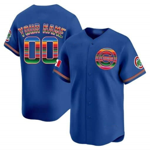 Custom Chicago Cubs Mexico Vapor Premier Limited Jersey ¨C Royal HeidiMiller
