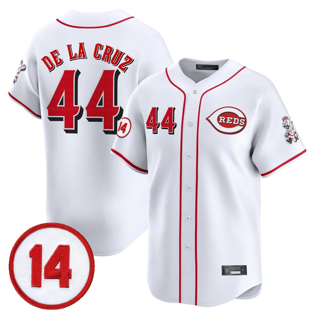 Cincinnati Reds #44 Elly De La Cruz Player White HeidiMiller Vapor Premier Limited Home Stitched Jerseys