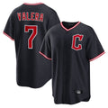 Cleveland Guardians #7 George Valera Player Navy HeidiMiller Home Game Stitched Jerseys