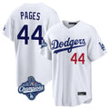 Los Angeles Dodgers #44 Andy Pages Player White HeidiMiller World Series Meet Home Game Stitched Jerseys