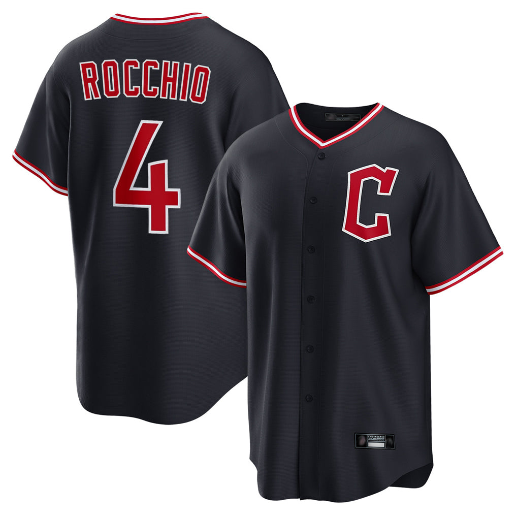 Cleveland Guardians #4 Brayan Rocchio Player Navy HeidiMiller Home Game Stitched Jerseys