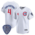 Chicago Cubs #4 Pete Crow-Armstrong Player White HeidiMiller Pinstripe Vapor Premier Limited Home Stitched Jerseys