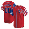 Custom Chicago Cubs 2024 Independence Day Vapor Premier Limited Jersey ¨C Red HeidiMiller