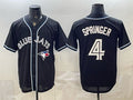 Toronto Blue Jays #4 George Springer 2026 Fashion Replica Black HeidiMiller Out Stitched Jersey