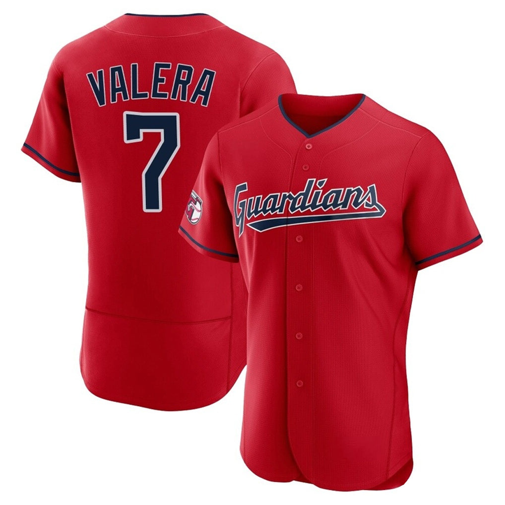 Cleveland Guardians #7 George Valera Player Red HeidiMiller Limited Elite Home Stitched Jerseys