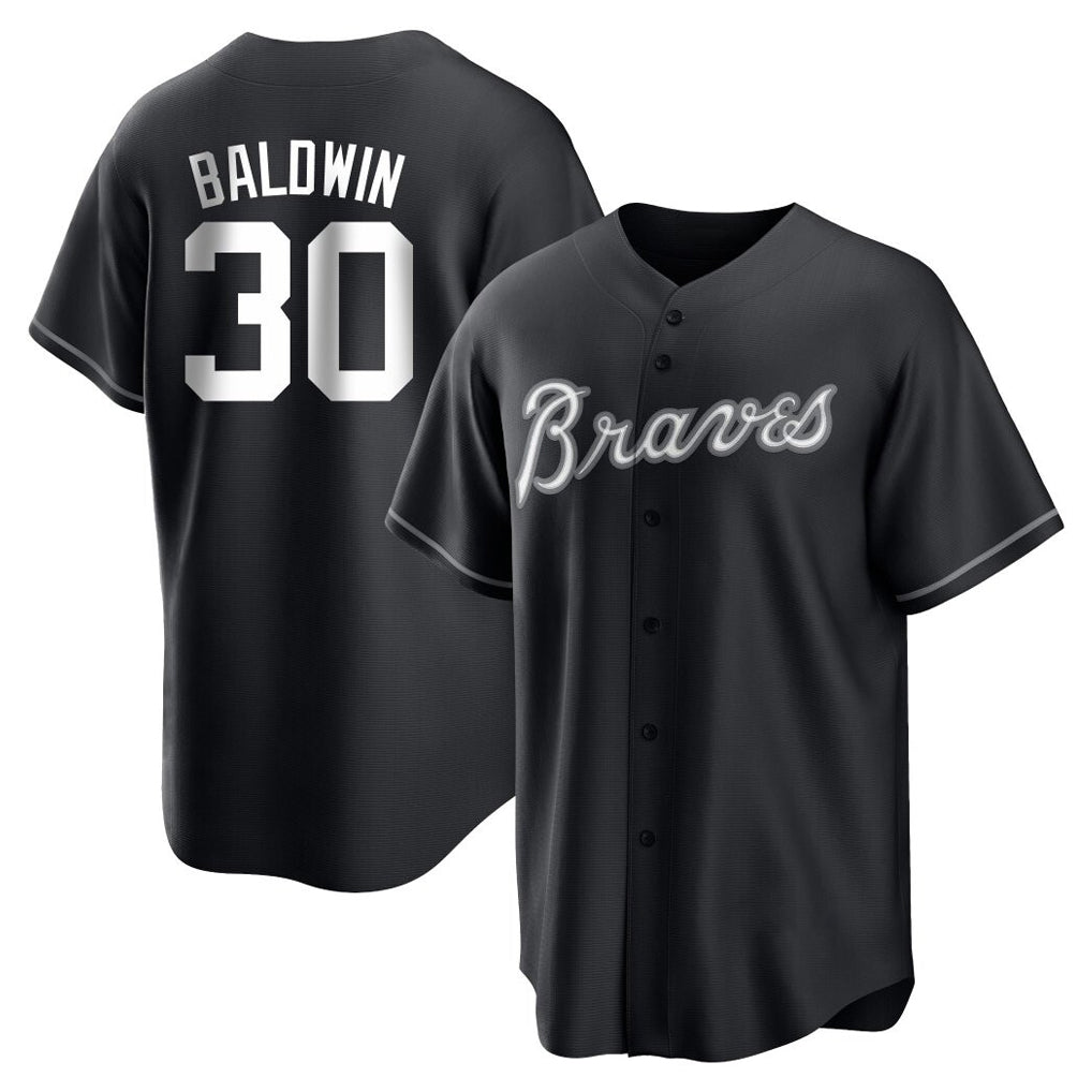 Atlanta Braves #30 Drake Baldwin Player Black HeidiMiller Home Game Stitched Jerseys