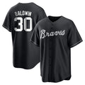 Atlanta Braves #30 Drake Baldwin Player Black HeidiMiller Home Game Stitched Jerseys