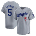 Los Angeles Dodgers #5 Freddie Freeman Player Gray HeidiMiller Limited Home Stitched Jerseys