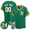 Custom Oakland Athletics Kelly Green HeidiMiller Road Cooperstown Jersey - Personalized