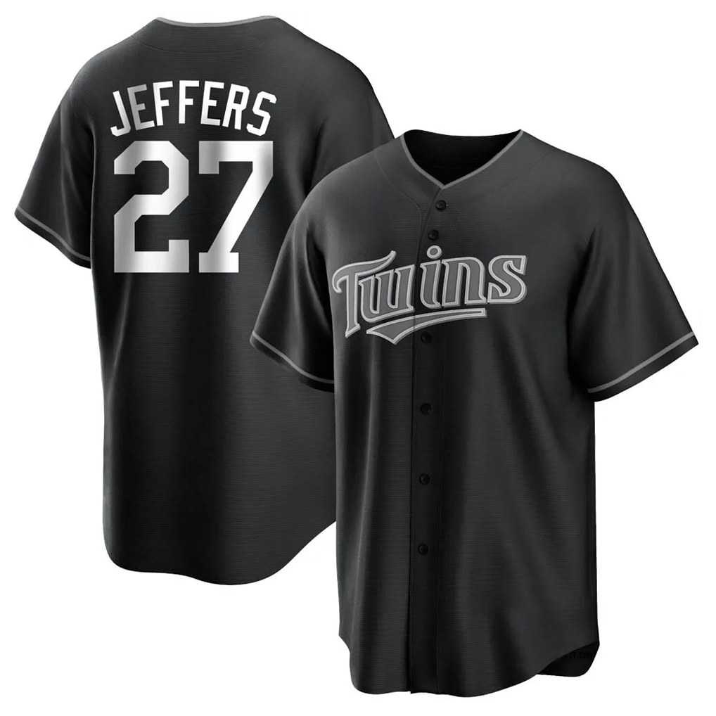 Minnesota Twins #27 Ryan Jeffers Player Black HeidiMiller Home Game Stitched Jerseys