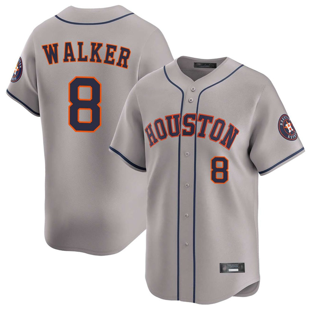 Houston Astros #8 Christian Walker Player Gray HeidiMiller Home Limited Stitched Jerseys