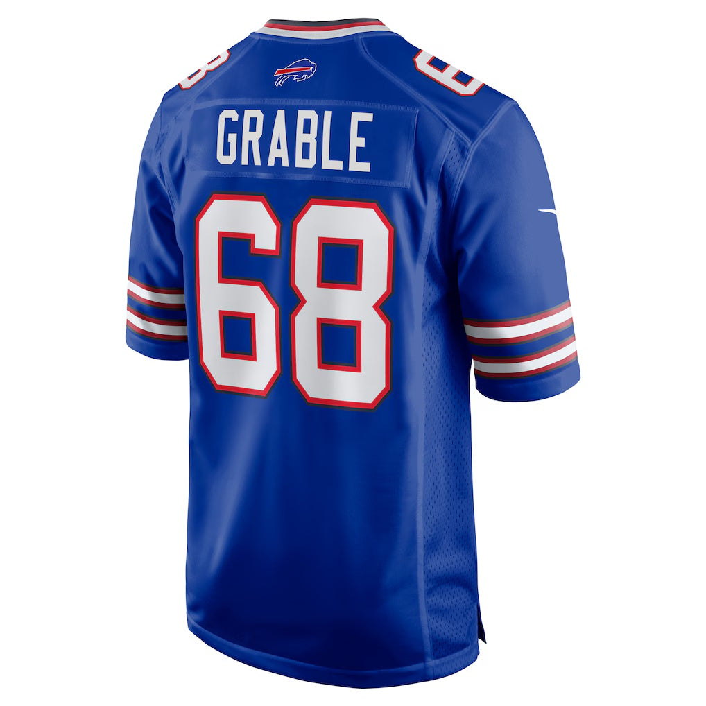 B.Bills #68 Tylan Grable Royal HeidiMiller Game Jersey