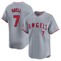 Los Angeles Angels #7 Jo Adell Player Gray HeidiMiller Home Limited Stitched Jerseys