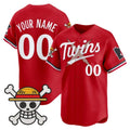Custom Minnesota Twins x One Piece Red HeidiMiller Vapor Premier Limited Jersey - Stitched