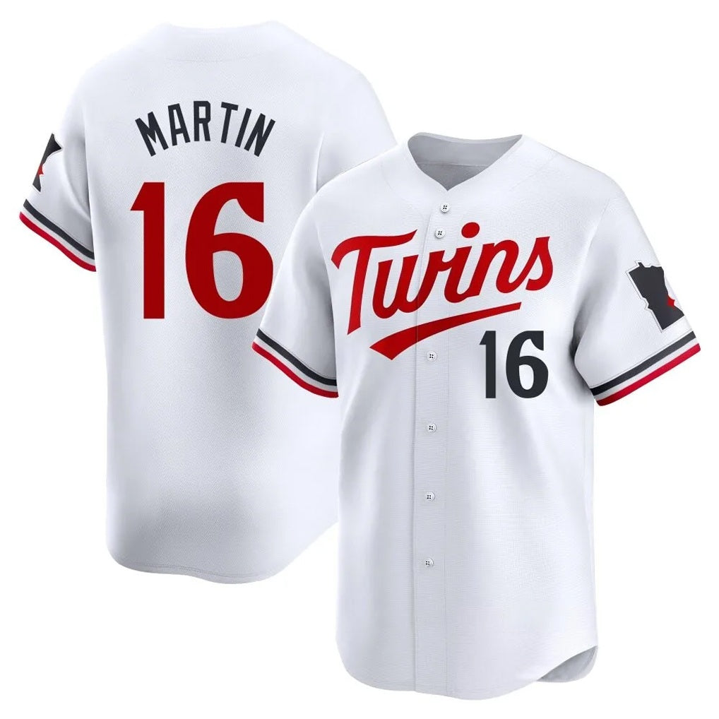 Minnesota Twins #16 Austin Martin Player White HeidiMiller Home Limited Stitched Jerseys