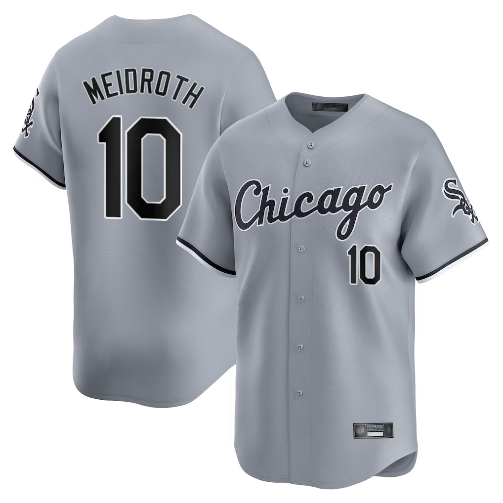 Chicago White Sox #10 Chase Meidroth Player Gray HeidiMiller Road Limited Home Stitched Jerseys