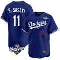 Los Angeles Dodgers #11 Roki Sasaki Player Royal HeidiMiller World Series Limited Home Stitched Jerseys