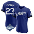 Los Angeles Dodgers #23 Kyle Tucker Player Royal HeidiMiller World Series Meet City Connect Elite Home Stitched Jerseys