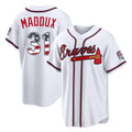 Atlanta Braves #31 Greg Maddux Player White HeidiMiller USA 250 Fourth Of July Limited Home Game Stitched Jerseys