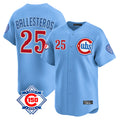 Chicago Cubs #25 Moises Ballesteros Player Light Blue HeidiMiller 150th Anniversary Limited Home Stitched Jerseys