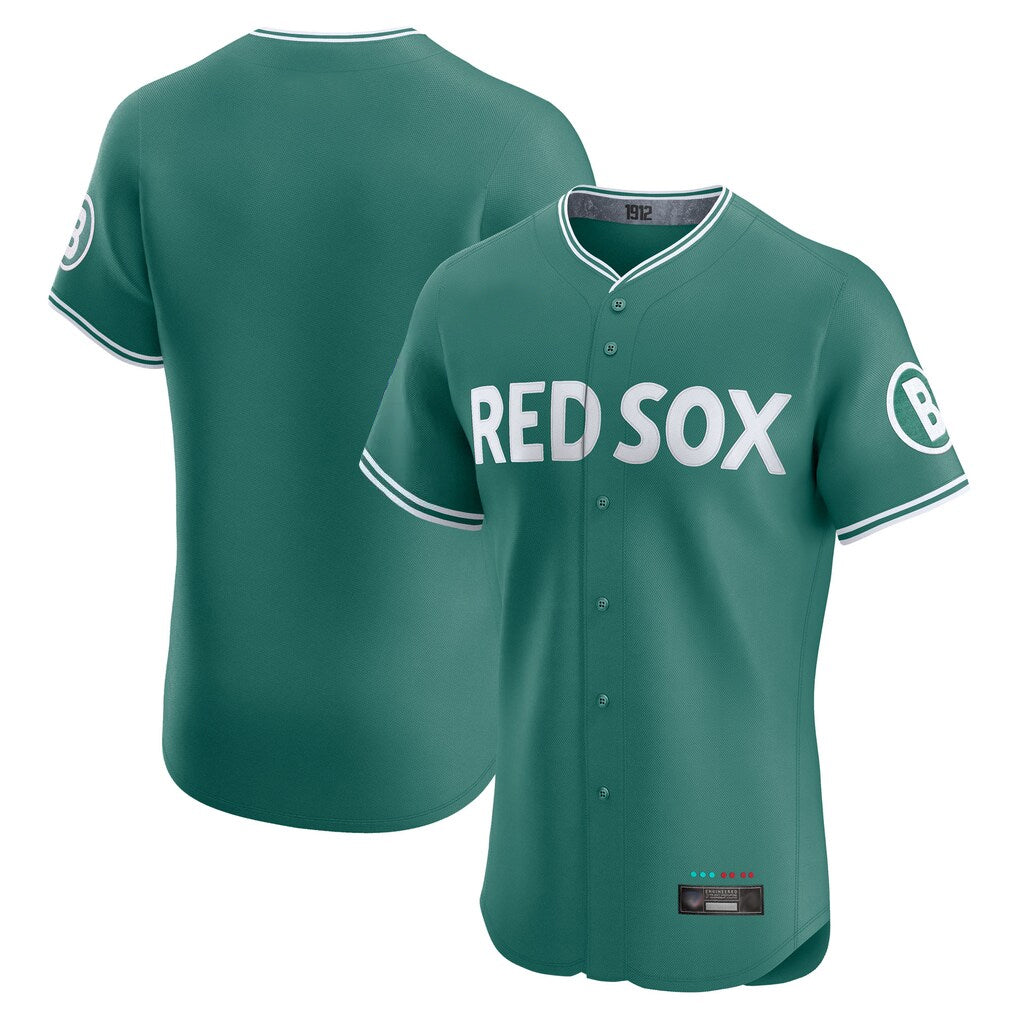 Boston Red Sox Blank Player Green HeidiMiller City Connect Limited Elite Home Game Stitched Jerseys1