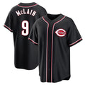 Cincinnati Reds #9 Matt McLain Player Black HeidiMiller Fashion Out Home Game Stitched Jerseys