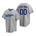 Custom Los Angeles Dodgers Gray HeidiMiller Stitched Cool Base Road Jersey