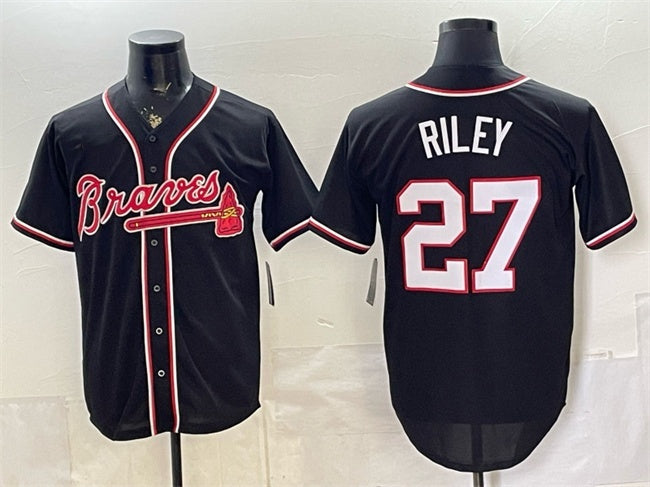 Atlanta Braves #27 Austin Riley 2026 Fashion Replica Black HeidiMiller Out Stitched Jersey