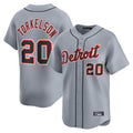 Detroit Tigers #20 Spencer Torkelson Player Gray HeidiMiller Home Limited Stitched Jerseys