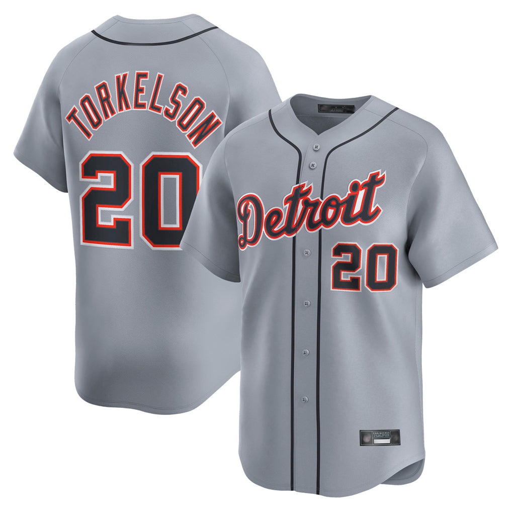 Detroit Tigers #20 Spencer Torkelson Player Gray HeidiMiller Home Limited Stitched Jerseys