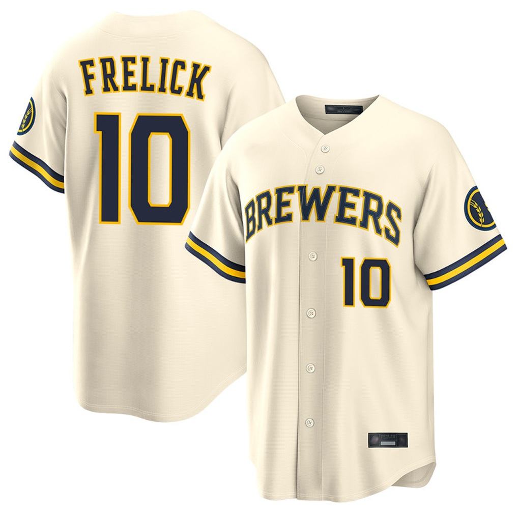 Milwaukee Brewers #10 Sal Frelick Player Cream HeidiMiller Home Limited Stitched Jerseys