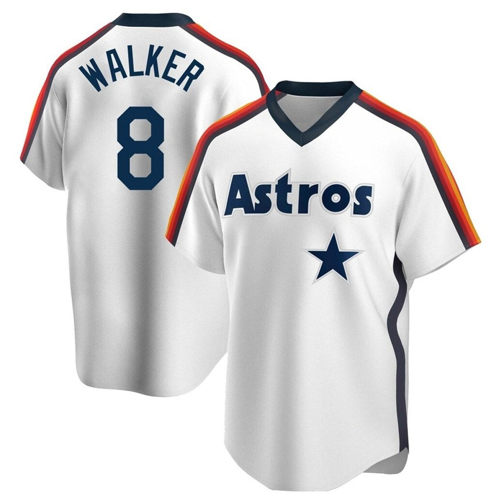 Houston Astros #8 Christian Walker Player White HeidiMiller Cooperstown Collection T-shirt Stitched Jerseys