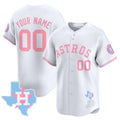 Custom Houston Astros White HeidiMiller Bubblegum Pink Vapor Premier Limited Jersey ¨C All Stitched