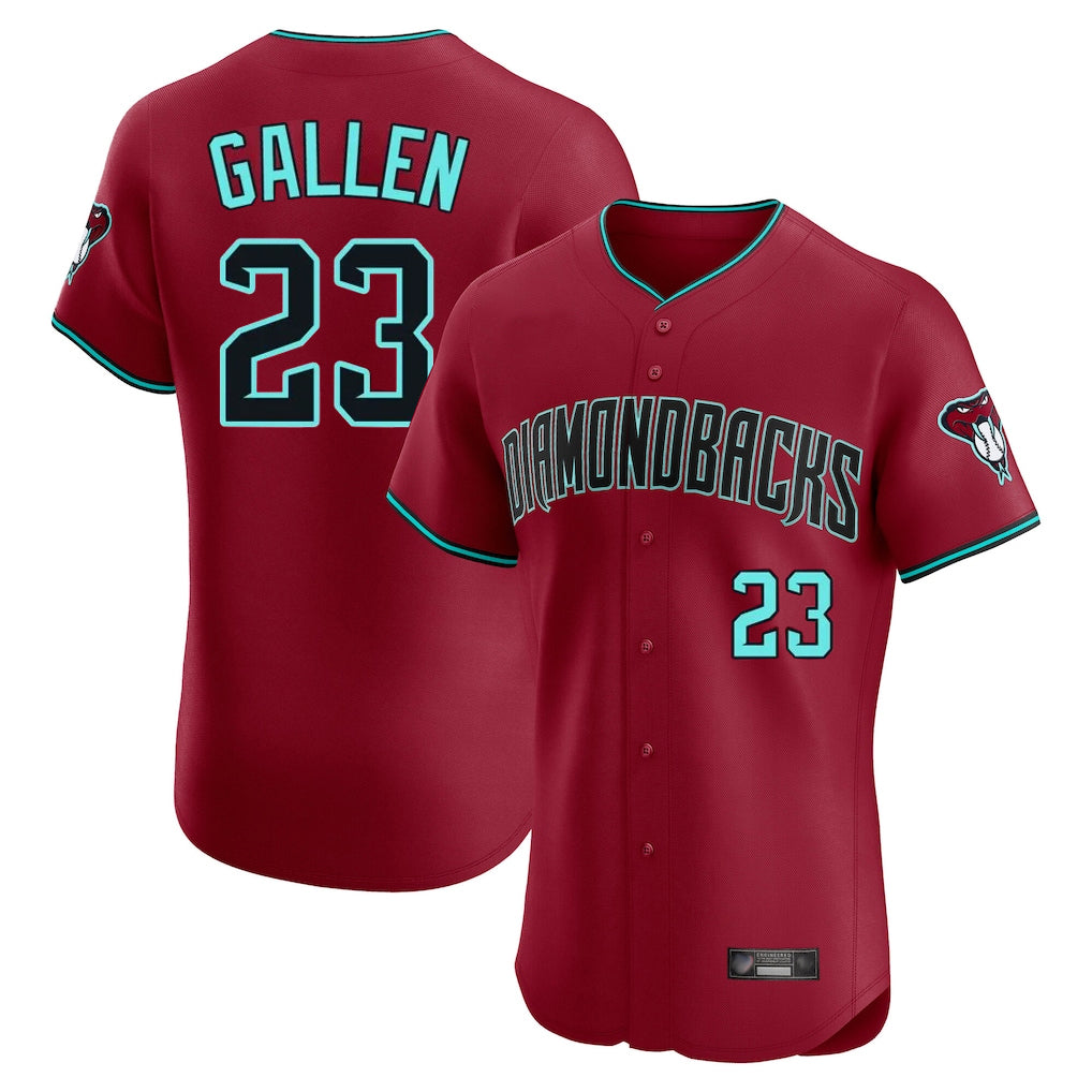 Arizona Diamondbacks #23 Zac Gallen Player Red HeidiMiller Limited Elite Home Game Stitched Jerseys