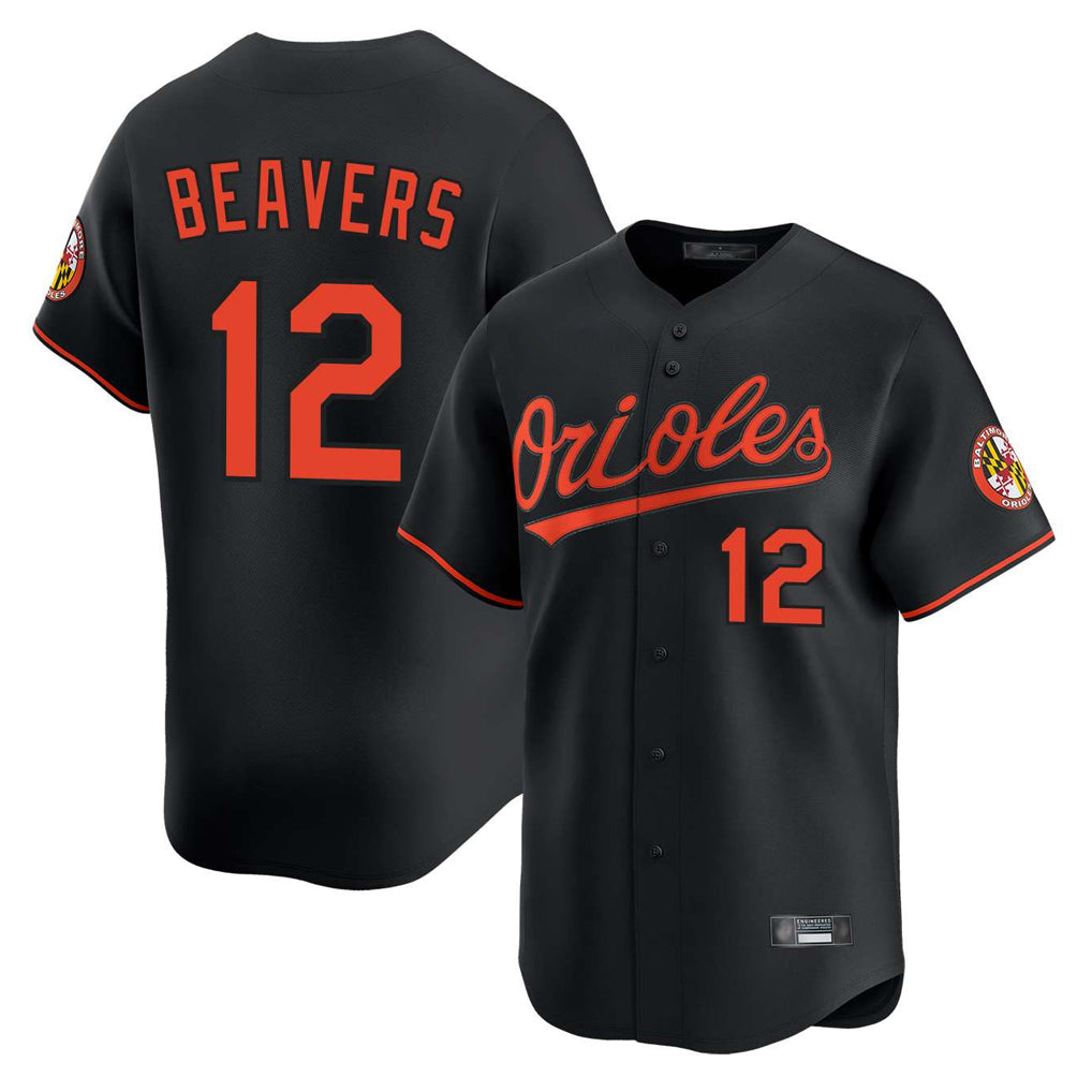 Baltimore Orioles #12 Dylan Beavers Player Black HeidiMiller Limited Home Game Stitched Jerseys