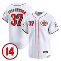 Cincinnati Reds #37 Tyler Stephenson Player White HeidiMiller Vapor Premier Limited Home Stitched Jerseys