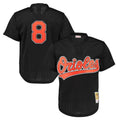 Baltimore Orioles #8 Cal Ripken Player Black HeidiMiller Mitchell & Ness 1997 Cooperstown Mesh Game Stitched Jerseys