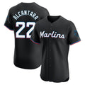 Miami Marlins #22 Sandy Alcantara Player Black HeidiMiller Vapor Home Limited Elite Stitched Jerseys