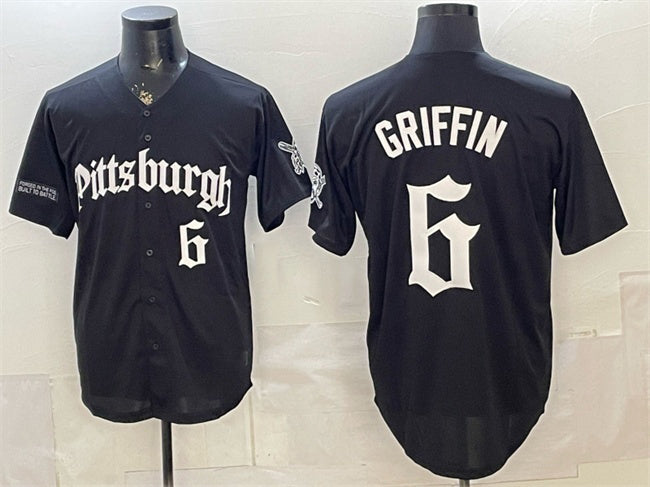 Pittsburgh Pirates #6 Konnor Griffin Black HeidiMiller 'Gothic Steel City Edition' Vapor Limited Stitched Jersey