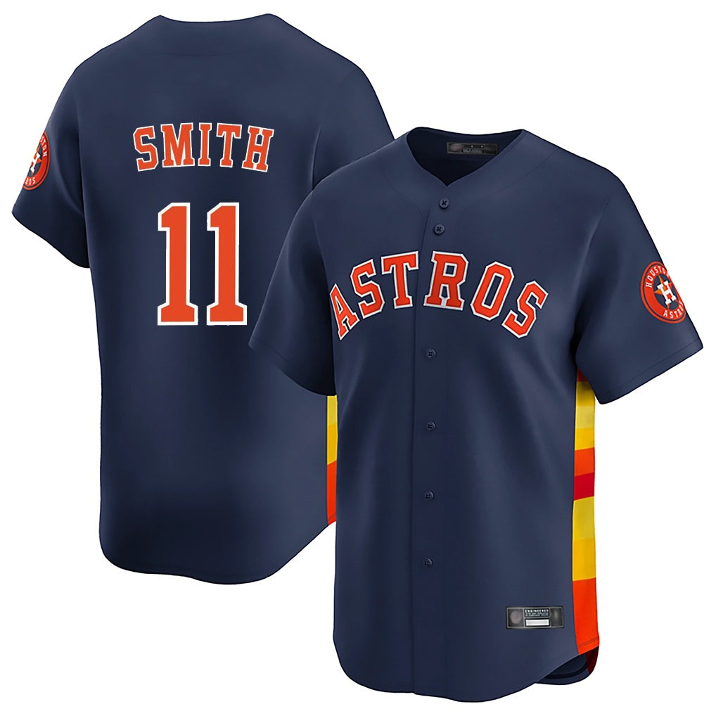 Houston Astros #11 Cam Smith Player Navy HeidiMiller Home Limited Stitched Jerseys