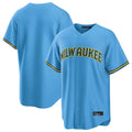 Milwaukee Brewers Blank Player Light Blue HeidiMiller Road Stadium Game Stitched Jerseys