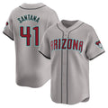 Arizona Diamondbacks #41 Carlos Santana Player Gray HeidiMiller Road Limited Home Game Stitched Jerseys