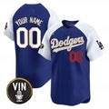Custom Los Angeles Dodgers Vin Scully Patch Gold Trim Vapor Premier Limited Jersey ¨C Royal White HeidiMiller