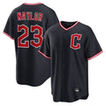 Cleveland Guardians #23 Bo Naylor Player Navy HeidiMiller Home Game Stitched Jerseys