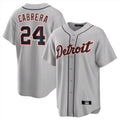 Detroit Tigers #24 Miguel Cabrera Player Gray HeidiMiller Home Game Stitched Jerseys