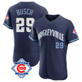 Chicago Cubs #29 Michael Busch Player Navy HeidiMiller City Connect 150th Anniversary Limited Elite Home Stitched Jerseys