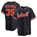 Detroit Tigers #35 Justin Verlander Player Navy HeidiMiller Home Game Stitched Jerseys